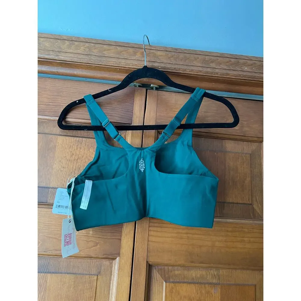 NWT Free People Movement x Hatch Never Better Square Neck Bra Garden Green Sz XS